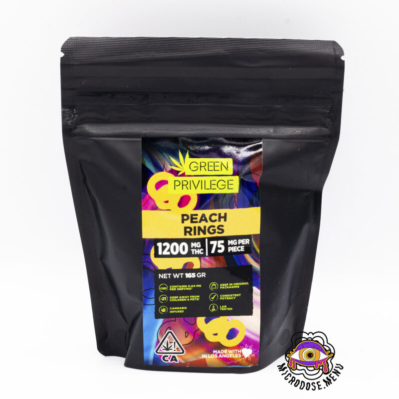 Green Privilege Peach Rings 1200mg