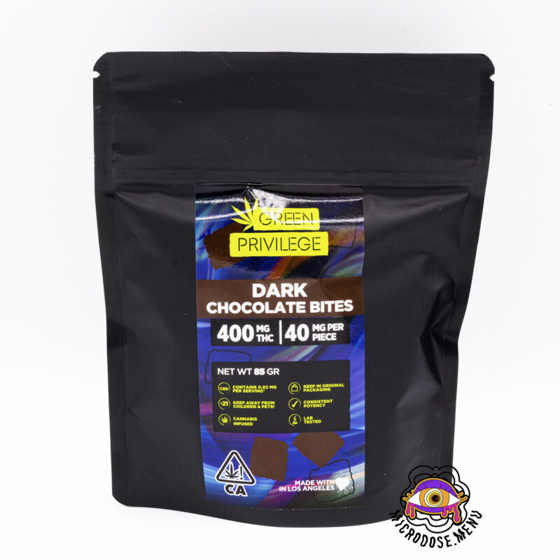 Green Privilege Dark Chocolate Bites 400mg