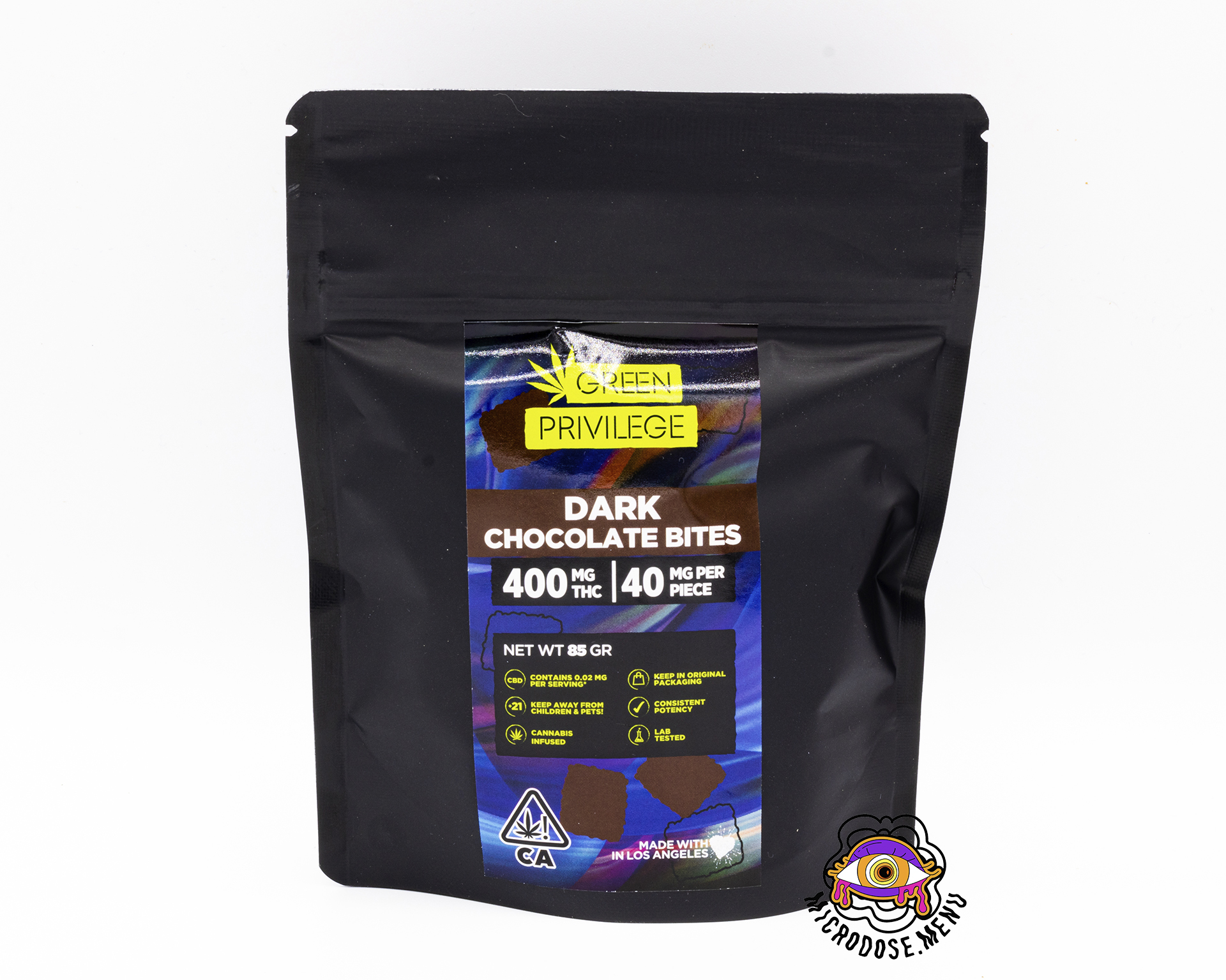 Green Privilege Dark Chocolate Bites 400mg