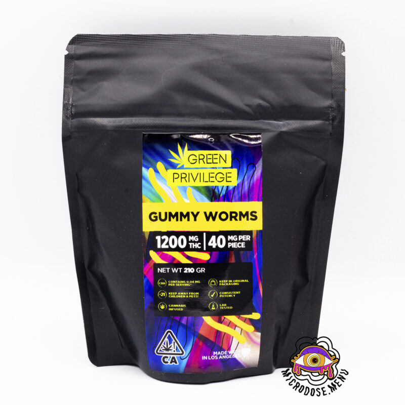 Green Privilege Gummy Worms 1200mg