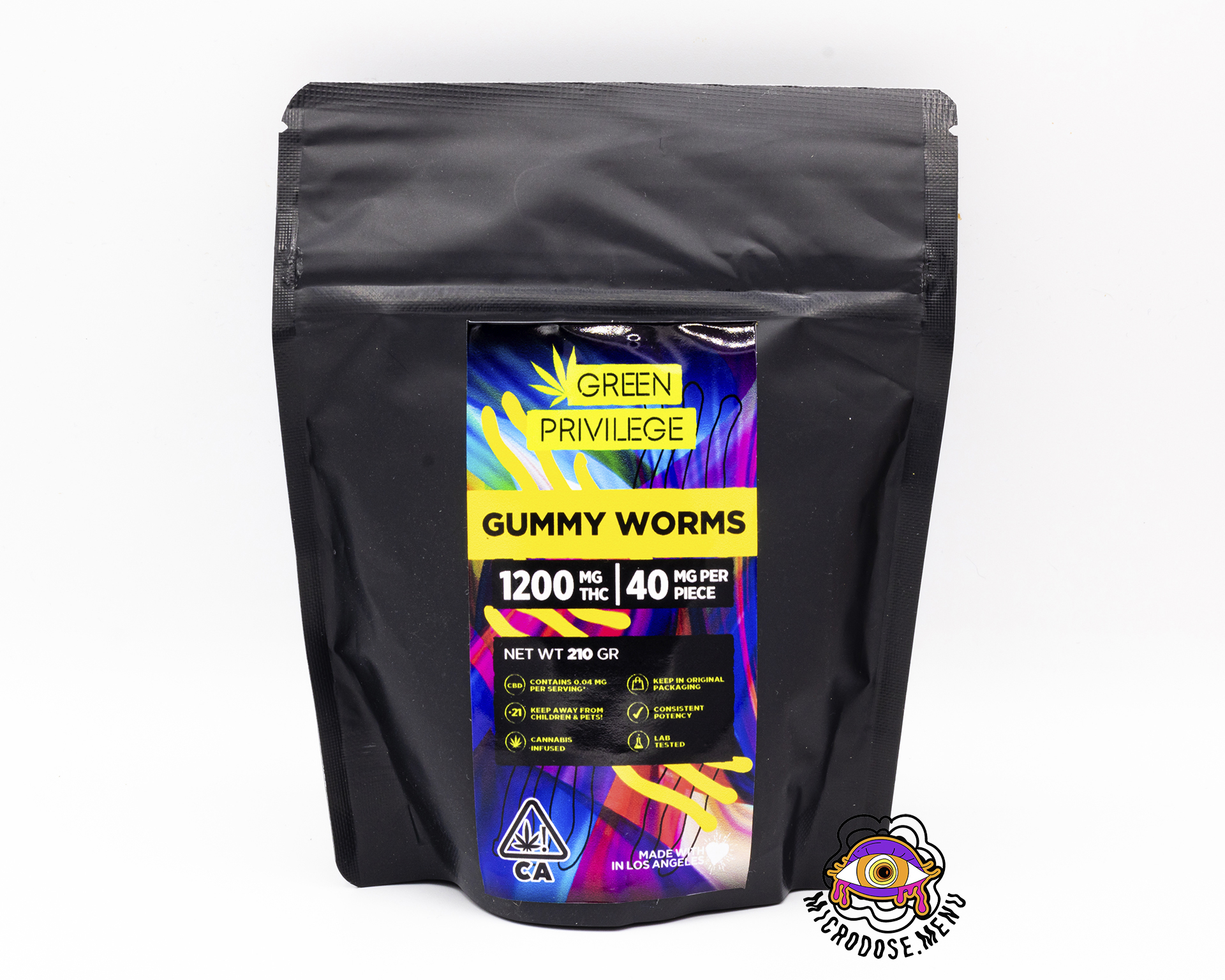 Green Privilege Gummy Worms 1200mg